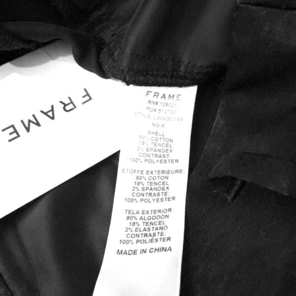 NWT FRAME Velvet Tux Straight-Legs Pants - Picture 7 of 8